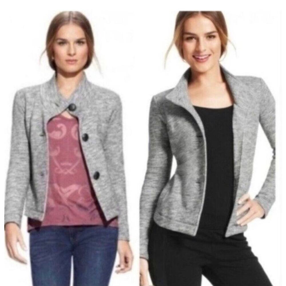 Cabi 596 Hourglass Sweatshirt Blazer Jacket Blazer Heathered Gray Medium